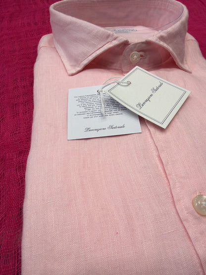 Camicia Puro lino rosa