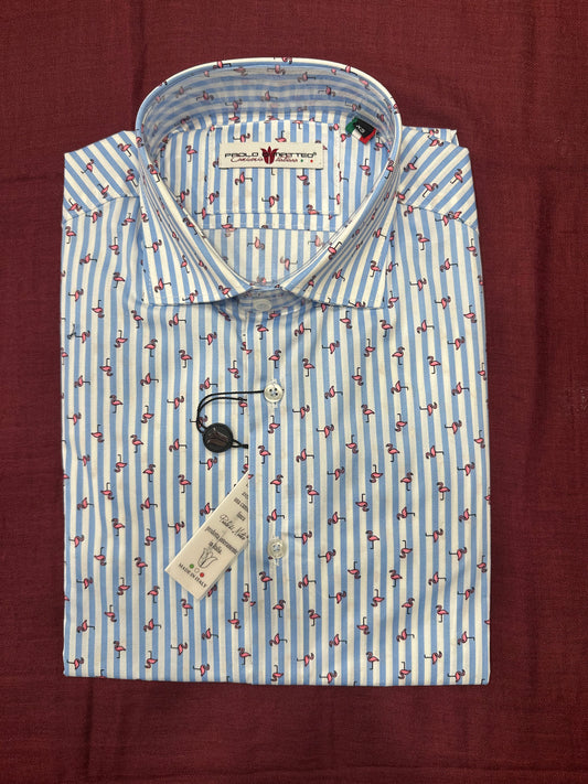 Camicia fantasia flamingo