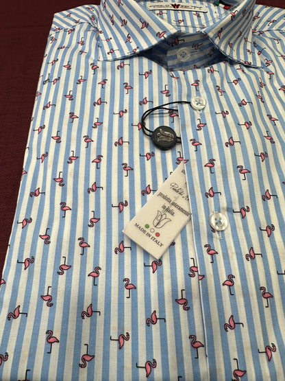 Camicia fantasia flamingo
