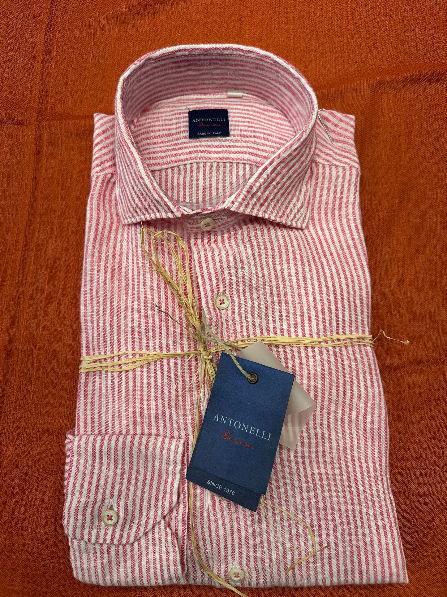 Camicia Puro lino bacchetta rossa
