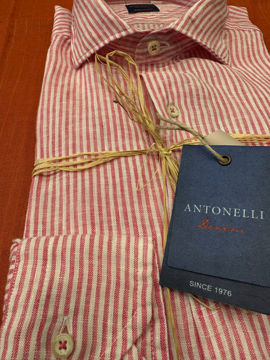 Camicia Puro lino bacchetta rossa