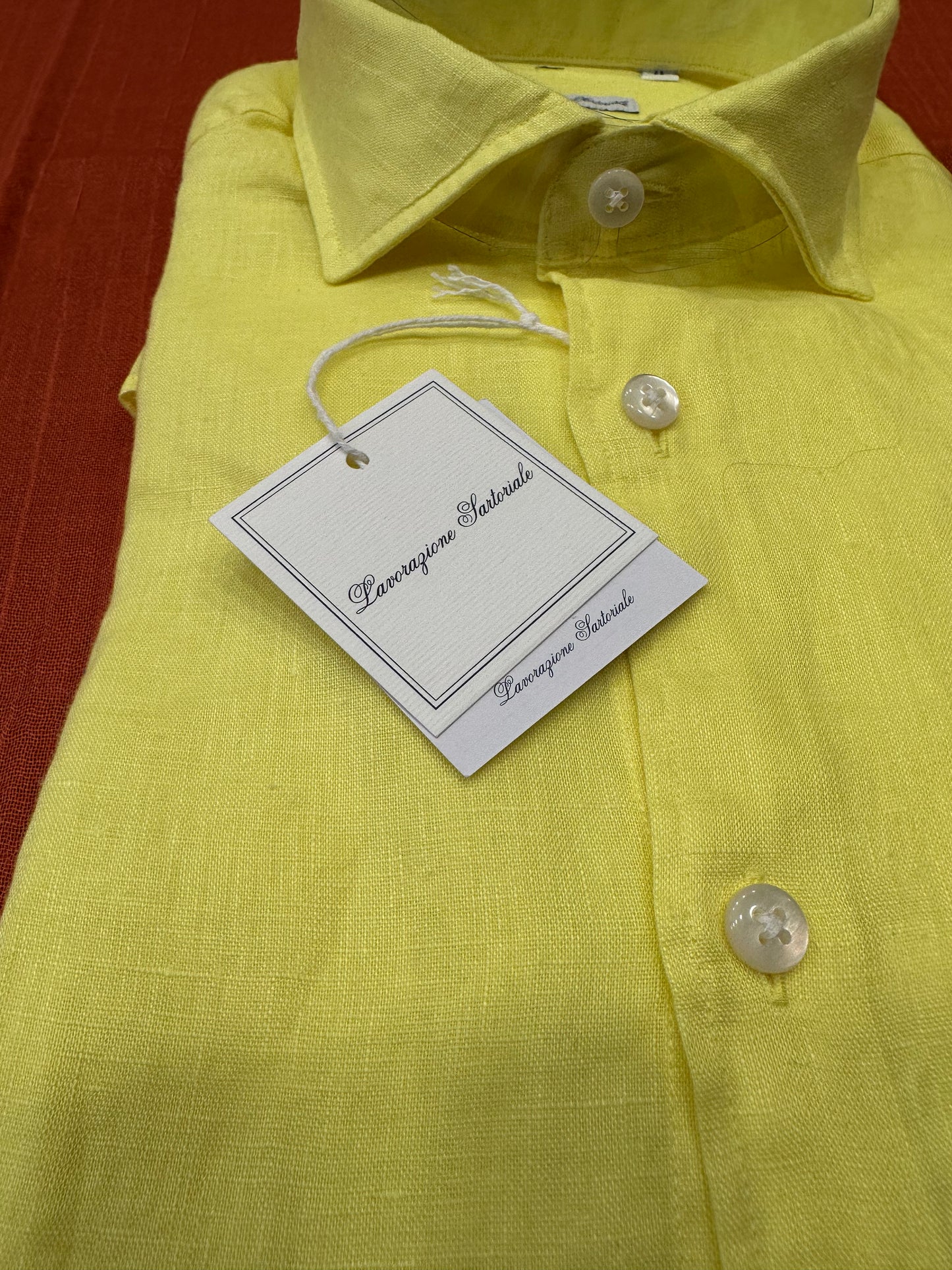 Camicia Puro lino giallo