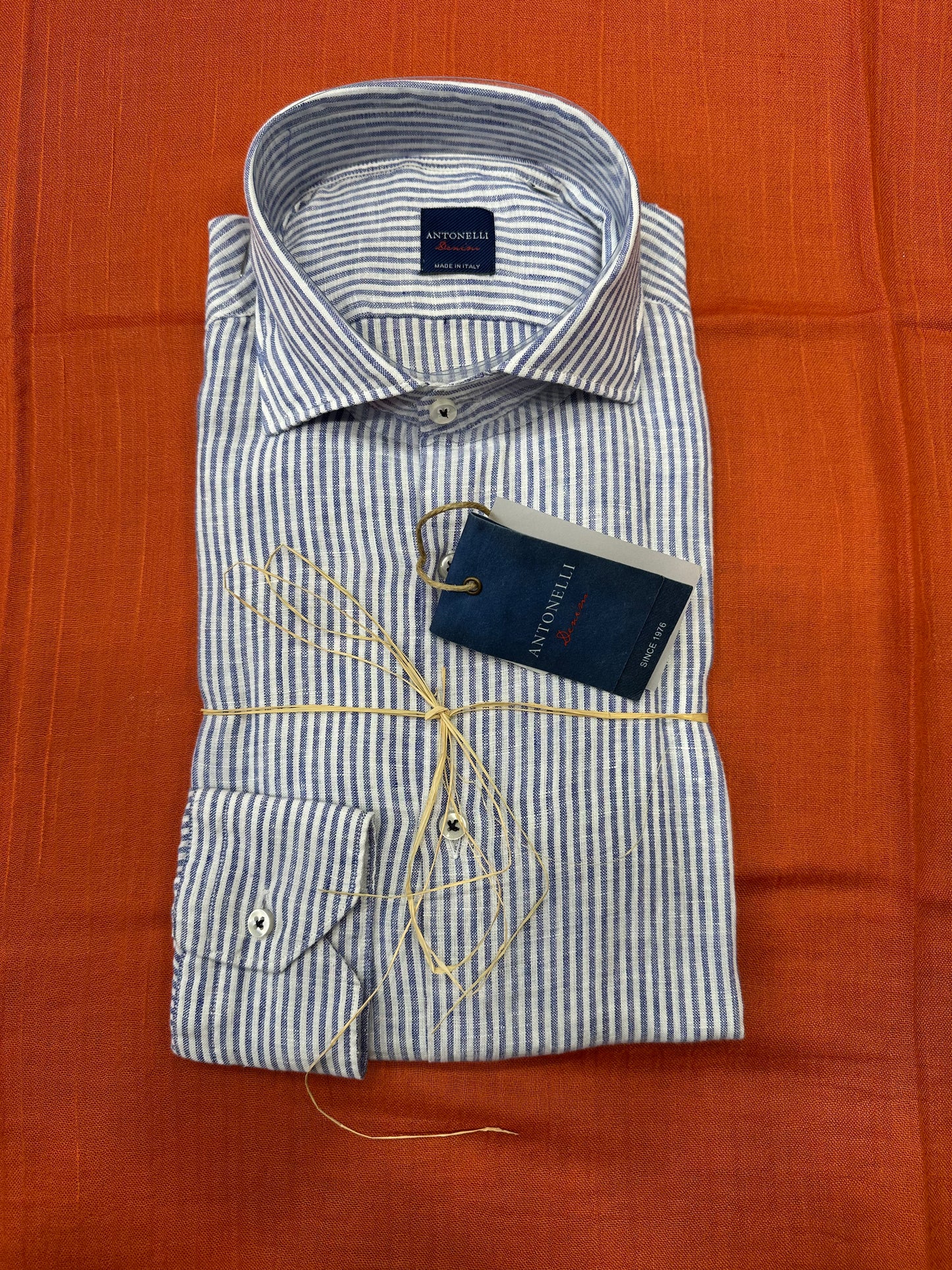 Camicia Puro lino bacchetta blu