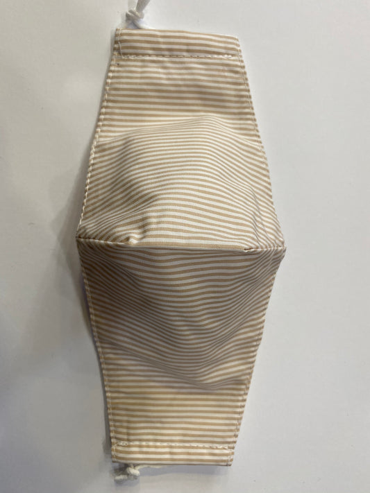 Mascherina protettiva bacchettato beige