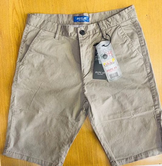 Bermuda cotone elasticizzato tortora