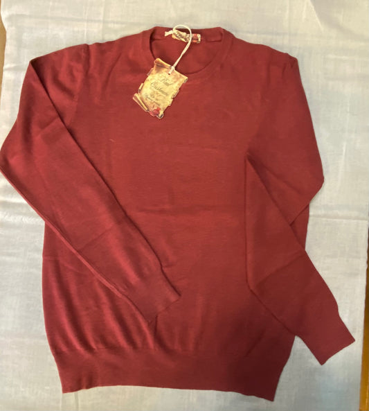 Maglia girocollo rasata. Lana e cashmere