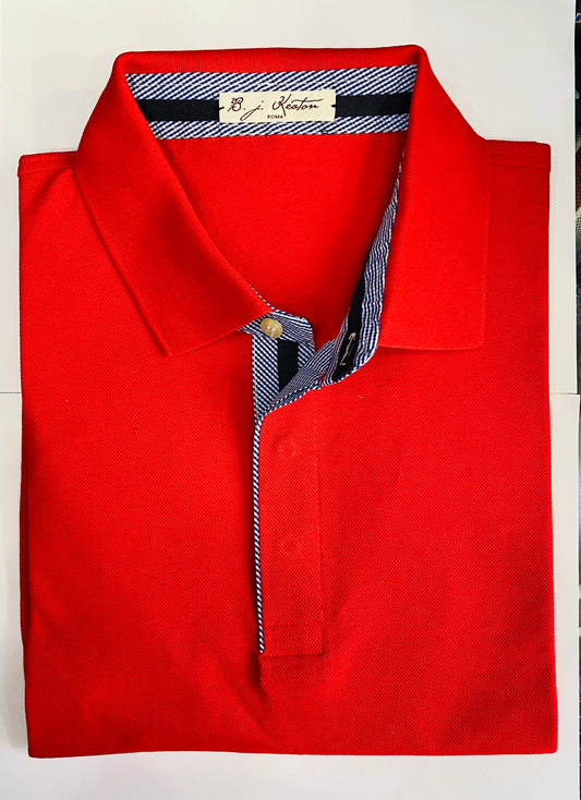 Polo piquet mezza manica rosso
