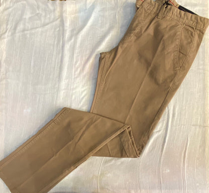 Pantalone cotone elasticizzato beige