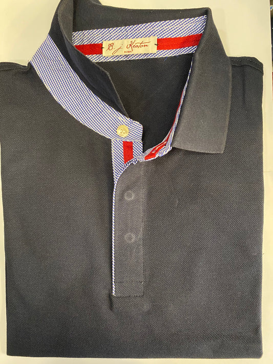 Polo piquet mezza manica blu navy