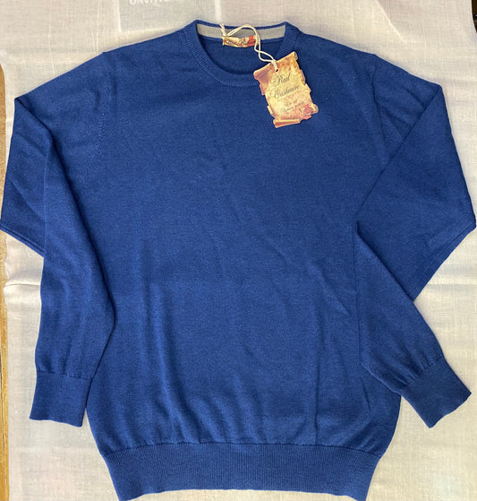 Maglia rasata girocollo 50%seta 50% lana
